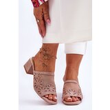 Kesi S.Barski Mesh Heeled Slippers KV-612-1 Nude Cijene