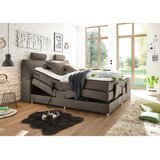 MID.YOU POSTELJA BOXSPRING 180 cm x 200 cm , tekstil, leseni material rjava | Shoptok.si