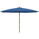  Vrtni suncobran s drvenim stupom azurnoplava 400x273 cm | Eponuda.ba