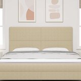  LED glava kreveta S LED lampica Siva zelena 180 cm Poliester | shoptok.hr