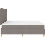  LED Box Spring Krevet Sivo-smeđa 200 x 200 cm tkanina | shoptok.hr