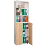 MID.YOU Arhivska Omara Lona Xxl, Bela, Barva Hrasta | Shoptok.si