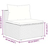  4-dijelni set vrtnih sofa od poliratana s jastucima smeđi | shoptok.hr