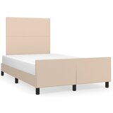 Maison Chic Posteljni okvir - Dvoposteljna postelja - Zakonska postelja z vzglavjem kapučino 120x200 cm umetno usnje-J16216, (21772236) | Shoptok.si