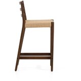 Kave Home Rjav/v naravni barvi barski stol iz masivnega hrasta (višina sedeža 65 cm) Analy – | Shoptok.si