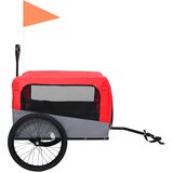  2-u-1 prikolica za bicikl i kolica za ljubimce crveno-siva | shoptok.hr