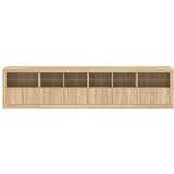  Komoda s LED svjetlima boja hrasta sonome 283x37x67 cm | shoptok.hr