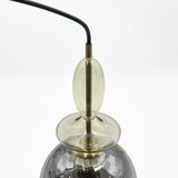  Luster na sajli VELLO 1xE27/15W/230V crna/zadimljeno bež/crna | Eponuda.com