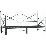 vidaXL dnevna postelja s skrinjo brez vzmetnice črna 90x190 cm jeklo, (21791920) | Shoptok.si