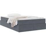  s madracem i skladištem Tamno siva 120 x 200 cm Baršun | shoptok.hr