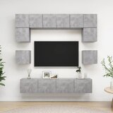 The Living Store Komplet TV omaric 8-delni betonsko siva iverna plošča - Komplet TV Omaric, (21374720) Cene