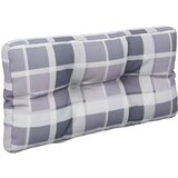  Jastuk za palete sivi karirani 80 x 40 x 12 cm od tkanine | shoptok.hr