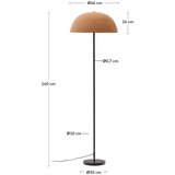 Kave Home Stoječa svetilka v barvi terakote s kovinskim senčilom (višina 140 cm) Nibla – | Shoptok.si