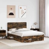  Konstrukcija postelje z vzglavjem Dimljeni oreh 150 x 200 cm, (5000102458) | Shoptok.si