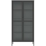 vidaXL Visoka omara črna 85x40x180 cm steklo in jeklo | Shoptok.si