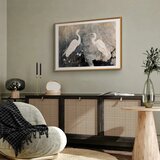  Plakat - Herons and Cherry Blossom - oriental-style illustration depicting birds 42x29.7 Zlatni okvir s margom | shoptok.hr