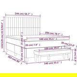  Box spring postelja z vzmetnico črna 140x200 cm blago | Shoptok.si