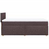  Krevet s oprugama i madracem tamnosmeđi 100 x 200 cm od tkanine | shoptok.hr