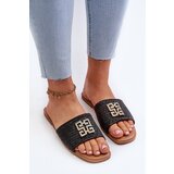 EVENTO Flat Women's Sandals with Weave and Decoration Black Omenna | Shoptok.si