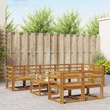  Set vanjskih sofa 9 pcs Prirodna Čvrsto drvo akacije | shoptok.hr