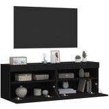 vidaXL Zidni TV ormarići s LED svjetlima 2 kom crni 60x30x40 cm | shoptok.hr