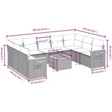  10-dijelni set vrtnih sofa s jastucima crni od poliratana | shoptok.hr