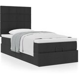 vidaXL Otomanski posteljni okvir z vzmetnico črn 80x200 cm blago Cene