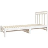  Dnevni ležaj na izvlačenje bijeli 2x(90x190)cm masivna borovina | shoptok.hr
