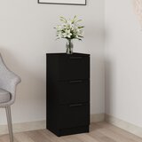 vidaXL Komoda črna 30x30x70 cm inženirski les Cene