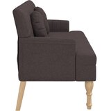  Klupa s jastucima tamnosmeđa 113 x 64,5 x 75,5 cm od tkanine | Eponuda.ba