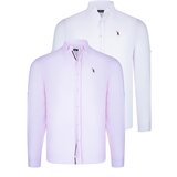Dewberry DUAL SET G674 MENS SHIRT-WHITE-PINK Cijene
