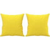  Dvosjed s ukrasnim jastucima svjetložuti 140 cm od tkanine | shoptok.hr