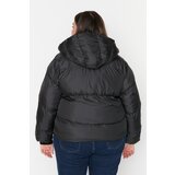 Trendyol Curve Black Hooded Inflatable Coat | shoptok.hr