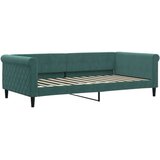 vidaXL Dnevni krevet na razvlačenje tamnozeleni 100x200 cm baršunasti | shoptok.hr