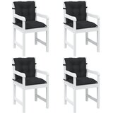  Set jastučića za nisku stolicu 4 pcs Melange crna | shoptok.hr