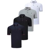 Dewberry QUADRUPLE SET T8586 MEN'S T-SHIRT-BLACK-WHITE-NAVY-GREY | Shoptok.si
