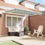  Skrovita tenda Zelena i bijela 350 x 250 cm | shoptok.hr
