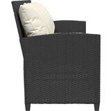 vidaXL Vrtna sofa 5-sjed s jastucima crni poliratan | shoptok.hr