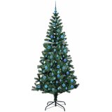  Umjetno predsvijetljeno božićno drvce Zelena 240 cm PVC i metal | shoptok.hr