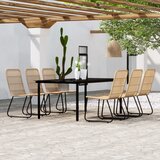  7-dijelni vrtni blagovaonski set boja hrasta | shoptok.hr