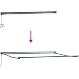  Skrovita tenda Crvena i bijela pruga 500x300 cm | shoptok.hr
