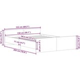 vidaXL Posteljni okvir brez vzmetnice star les 150x200 cm | Shoptok.si