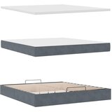  Otomanski krevet s madracem&LED tamnosivi 180x200cm baršunasti | shoptok.hr