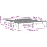  Krevetni okvir Bijela Masivno drvo 200 x 200 cm Minimalistički | shoptok.hr