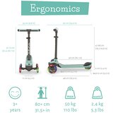 Chillafish Trotinet Scotti Glow 2 sa 3 svetleća točka do 50kg mint | Eponuda.com