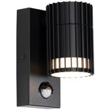 QAZQA Design buiten wandlamp zwart met bewegingssensor IP44 - Boris Cene