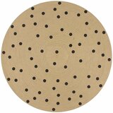  Ručno rađeni tepih od jute s uzorkom točkica 90 cm | shoptok.hr