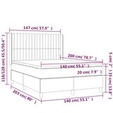  box spring s madracem LED crni 140x200 cm od tkanine | shoptok.hr