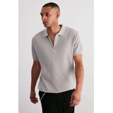 Trendyol Muška majica TMNSS24PO00001, Sivi Cene