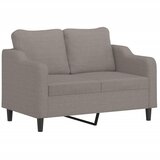  2-dijelni set sofa s jastucima smeđesivi od tkanine | shoptok.hr